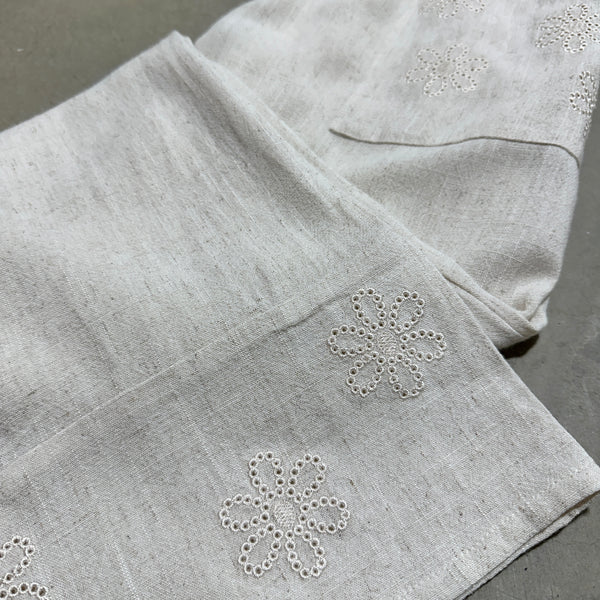 Eyelet Embroidered Linen Pants