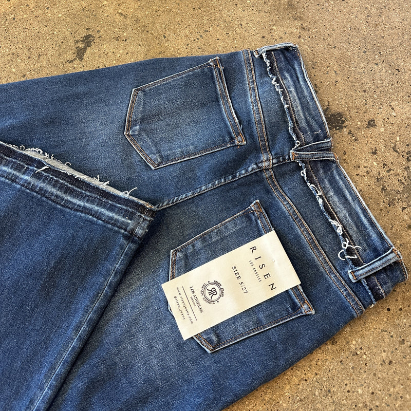 High Rise Released Hem Jeans