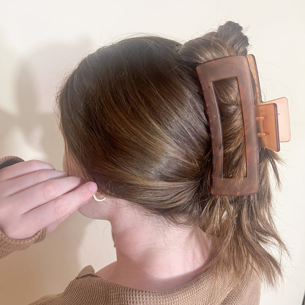 Large Rectangle Hair Claw Clips