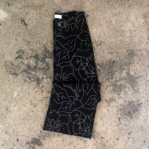 Floral Print Wide Leg Jeans