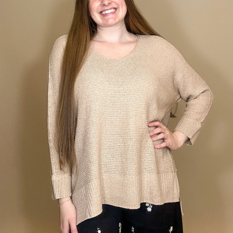 V-Neck Dolman Sleeve Sweater