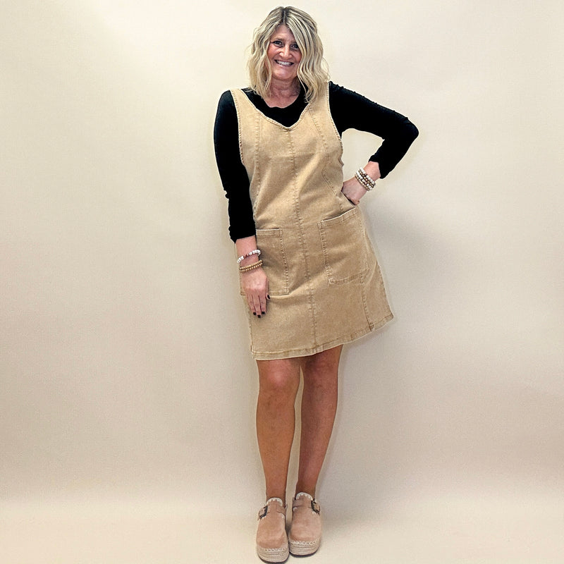 Overall Denim Dress