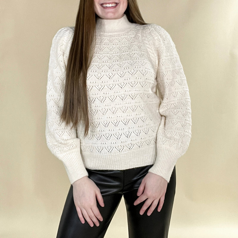 Pointelle Knit Sweater