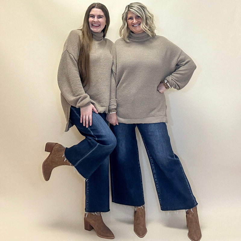 Loose Fit Turtleneck Sweater