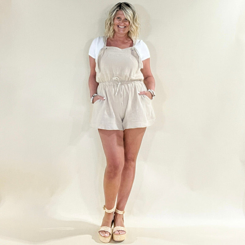 Gauze Overall Romper