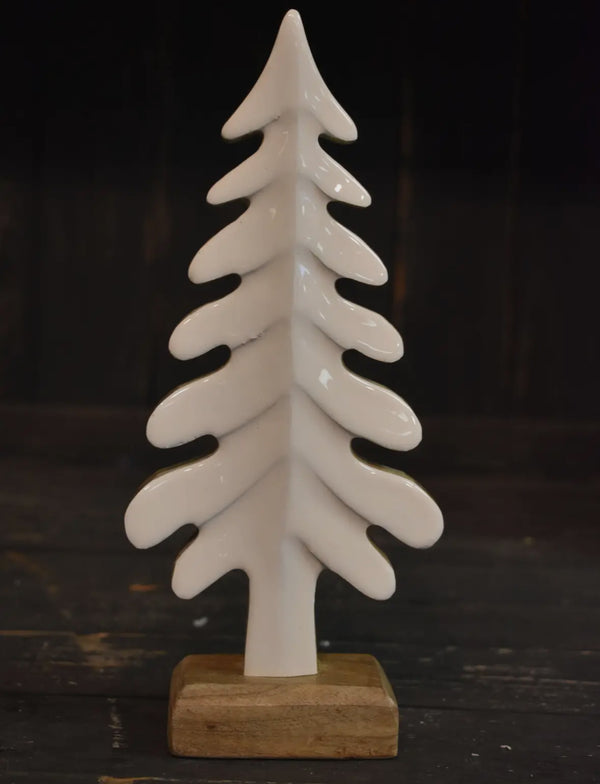 Wooden White Enamel Tree