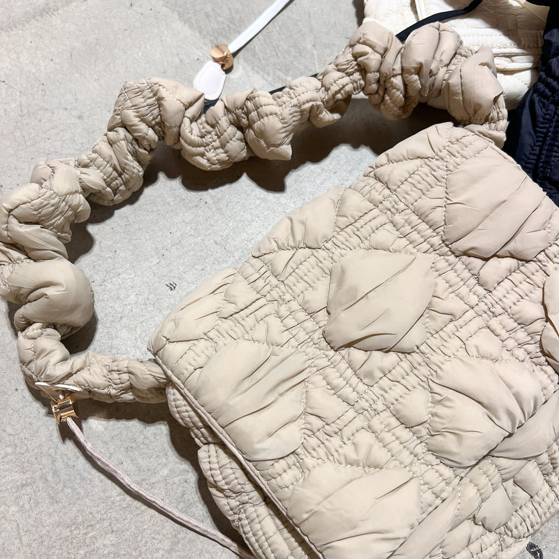 Quilted Puffer Foldover Crossbody