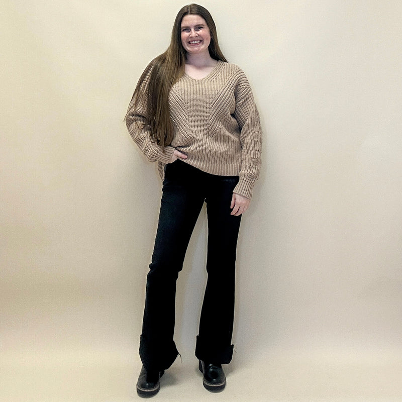 V-Neck Knit Sweater