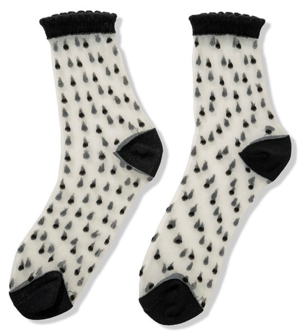 Sheer Polka Dot Socks