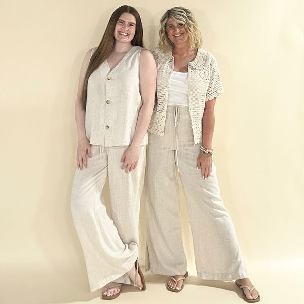 Linen Drawstring Pants