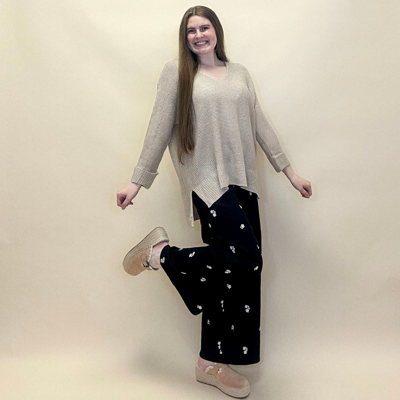 V-Neck Dolman Sleeve Sweater