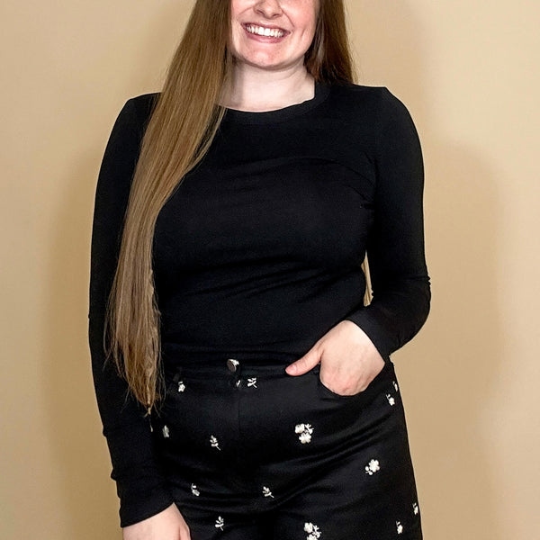 Round Neck Long Sleeve Top