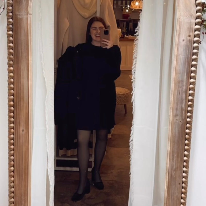 Ribbed Knit Long Sleeve Sweater Dress