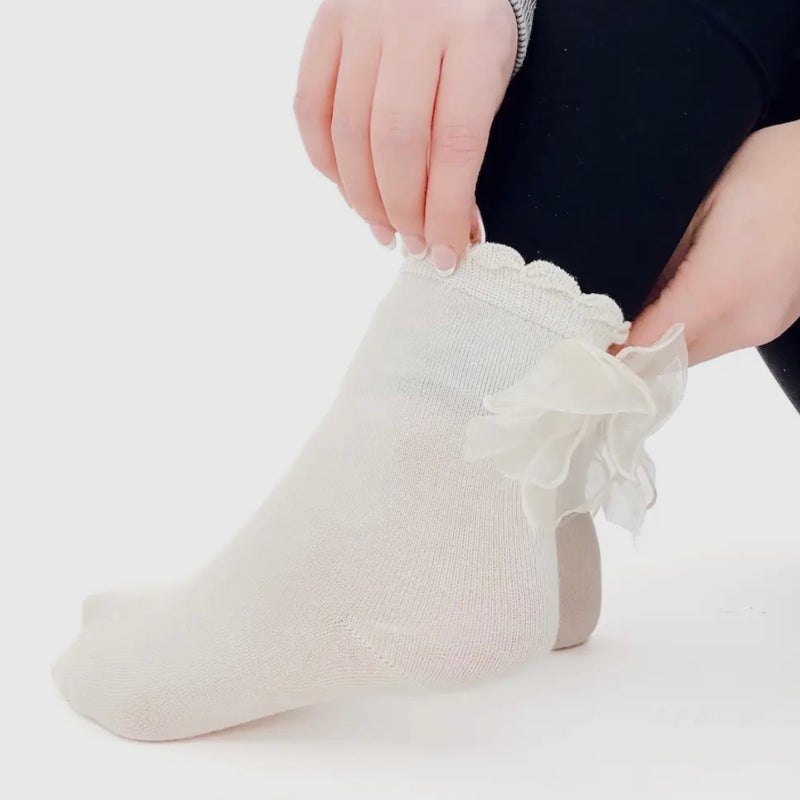 Organza Bow Socks