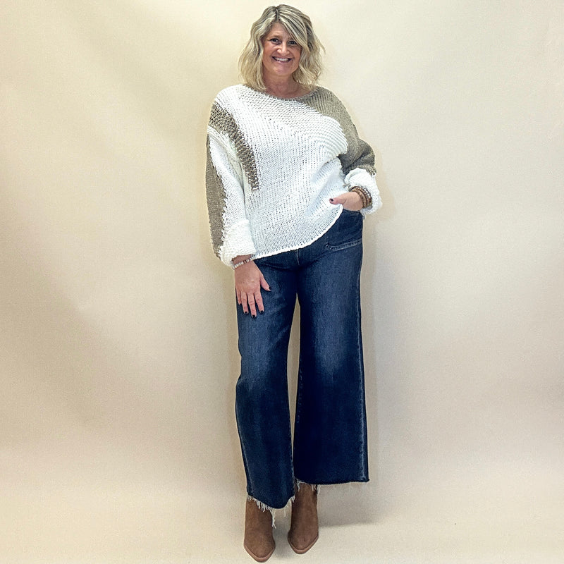 Chunky Knit Color Block Sweater