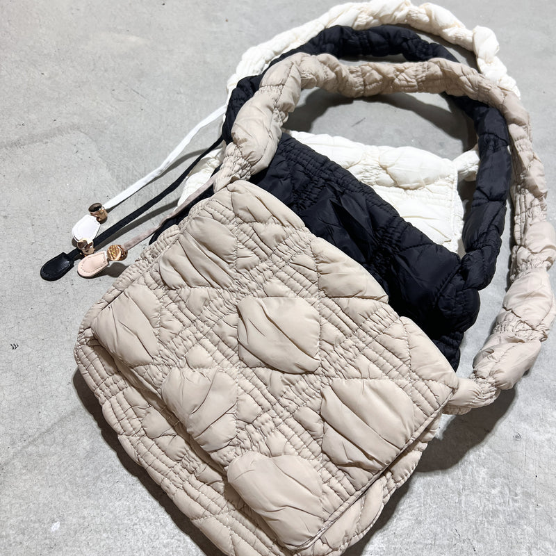 Quilted Puffer Foldover Crossbody