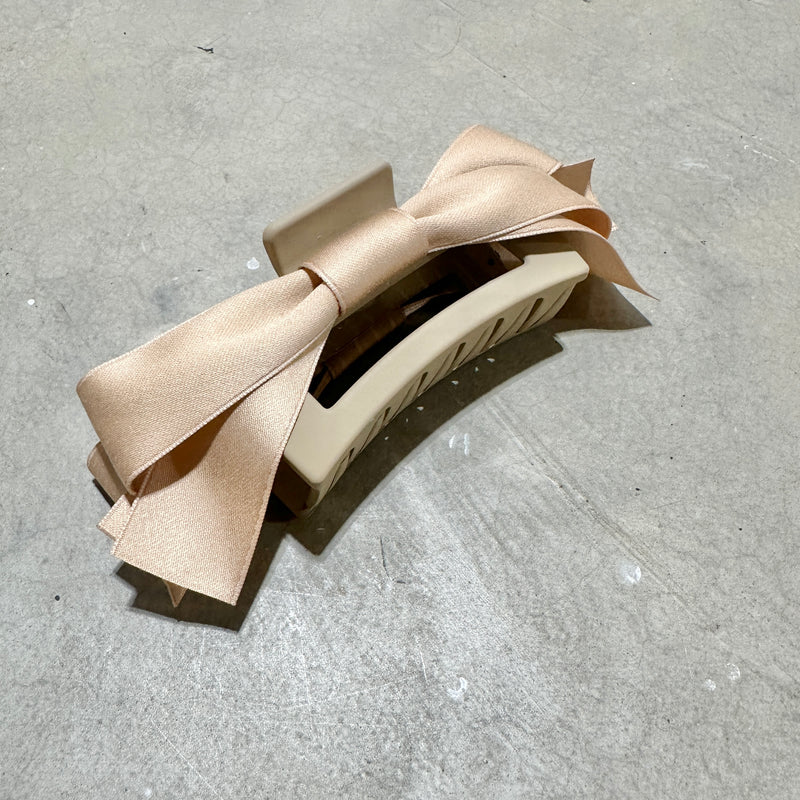 Satin Bow Hair Claw Clips