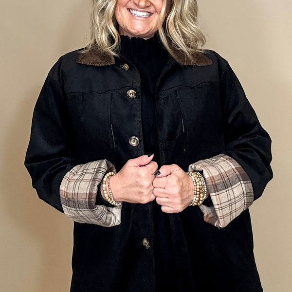 Corduroy Button Down Barn Coat
