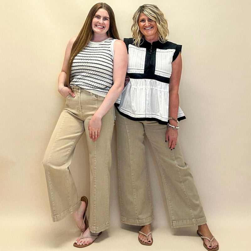 Front Seam High Rise Jeans