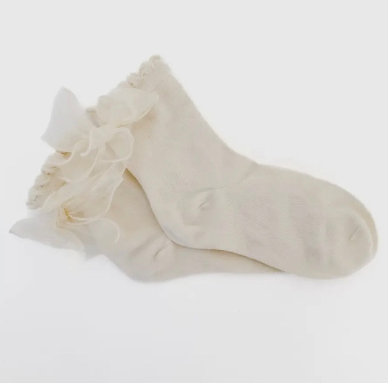 Organza Bow Socks