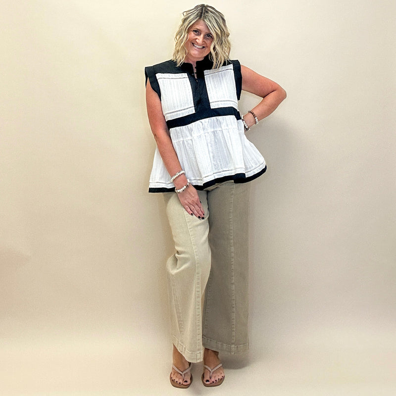 Front Seam High Rise Jeans