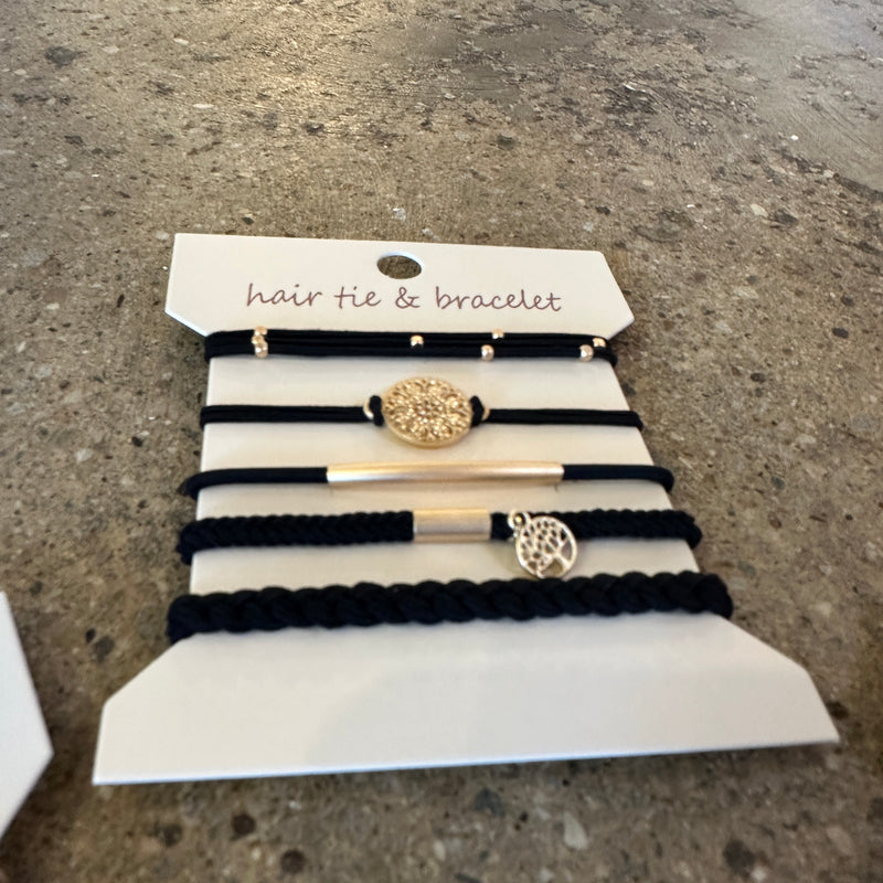 Dual Knot Bracelet/Hair Tie Set