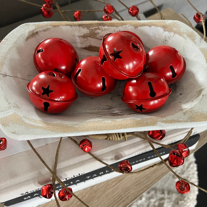 Small Red Metallic Bell Wreath