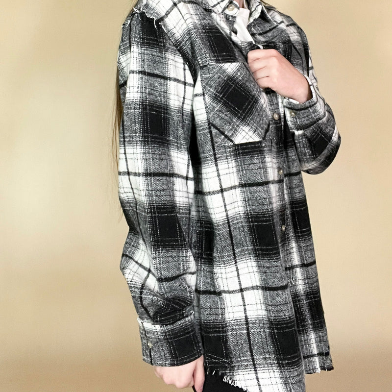Ivory & Black Flannel