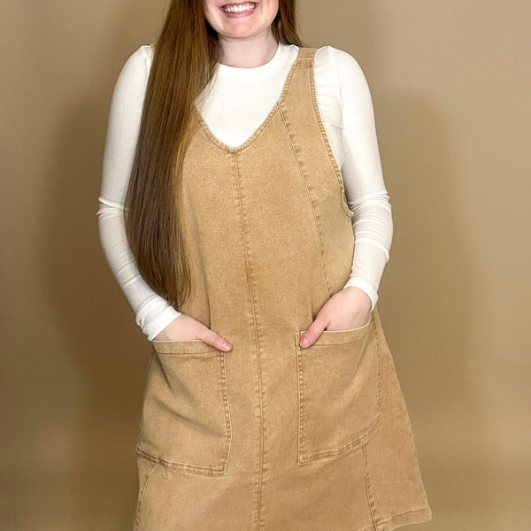 Overall Denim Dress