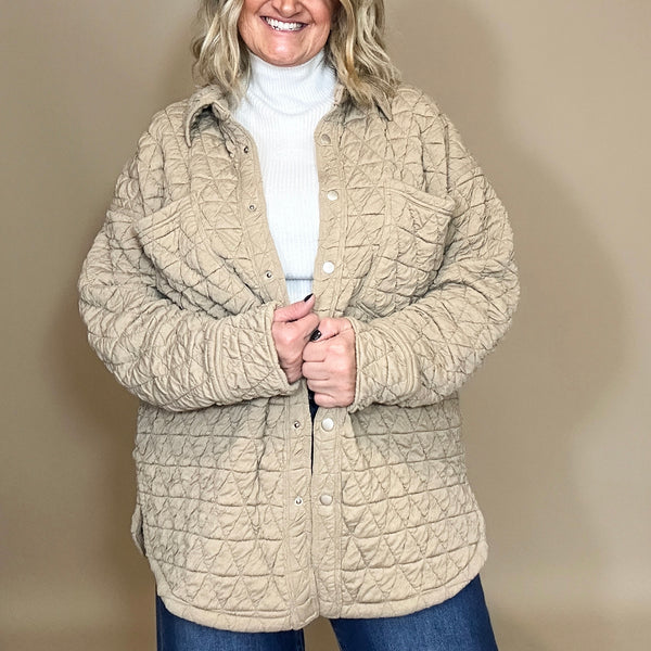 Textured Quilt Shacket