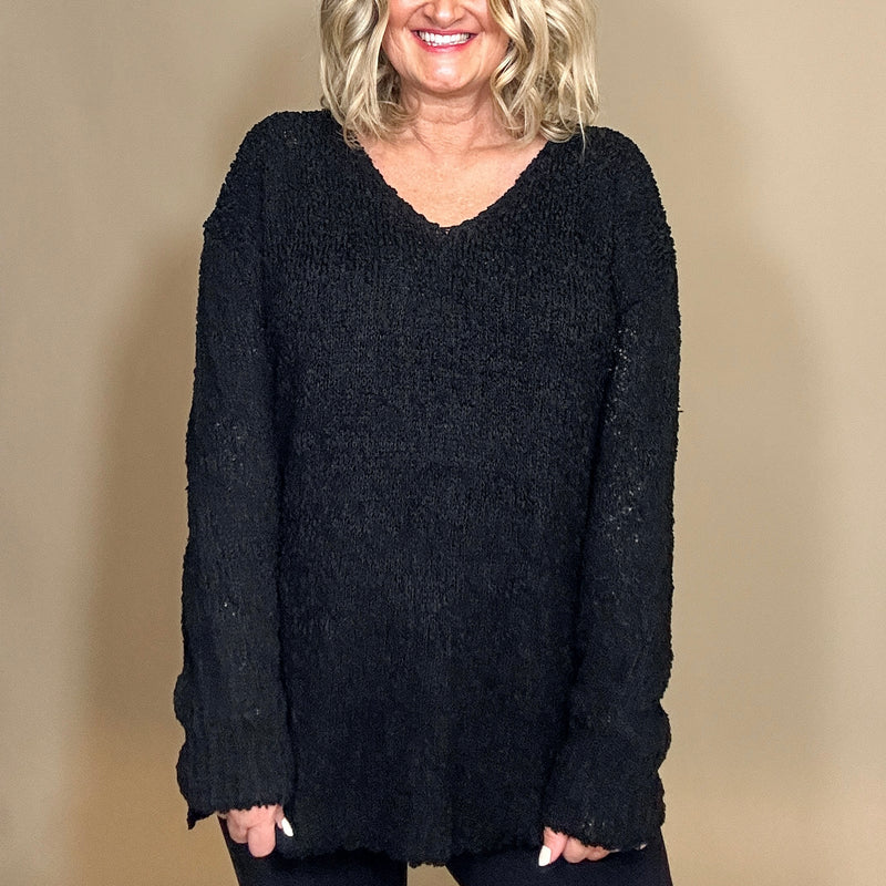 Popcorn Knit Sweater