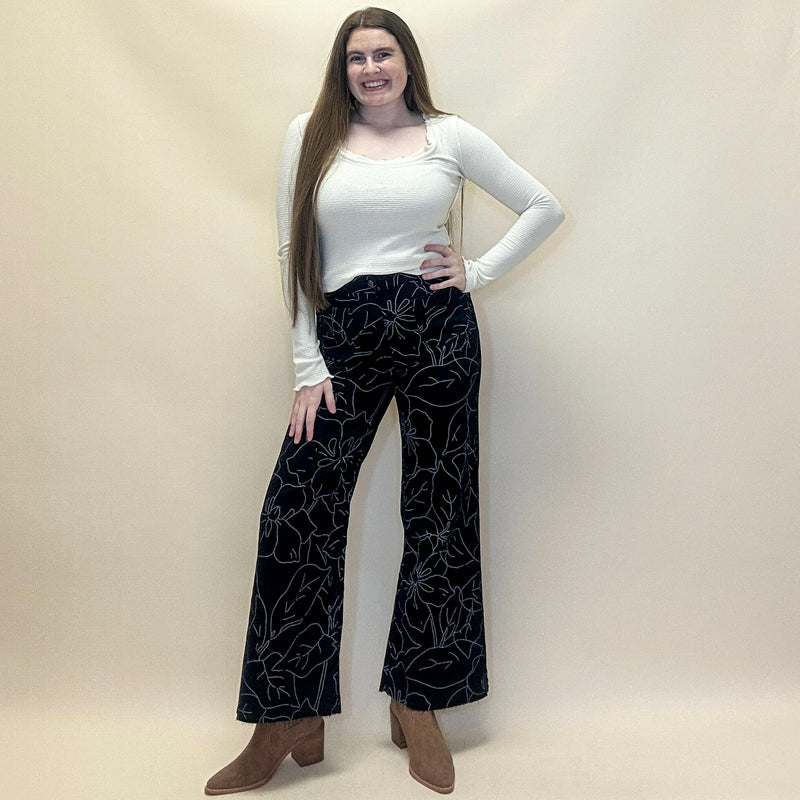 Ruffled Scoop Neck Long Sleeve Top