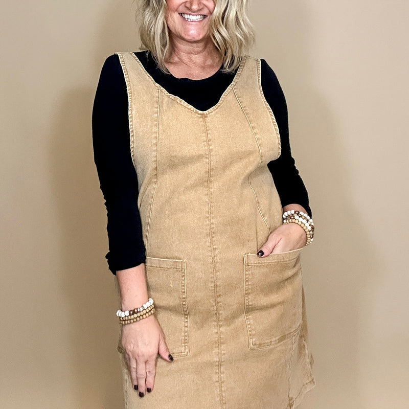Overall Denim Dress