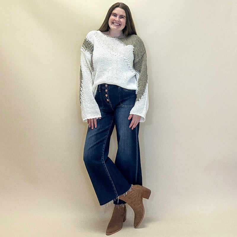 Chunky Knit Color Block Sweater
