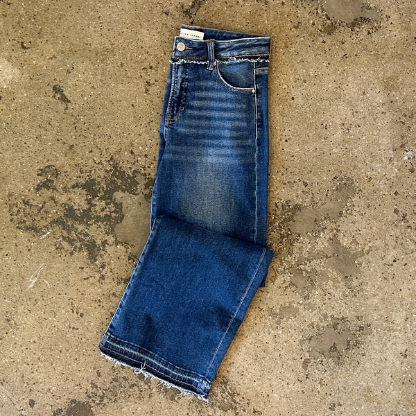 High Rise Released Hem Jeans
