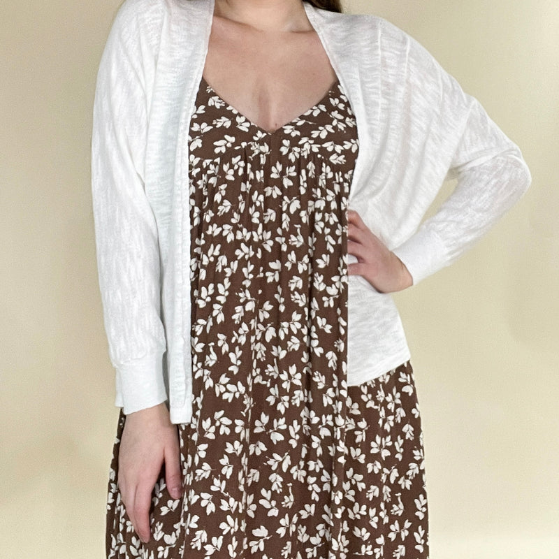 Lightweight Open Front Cardigan