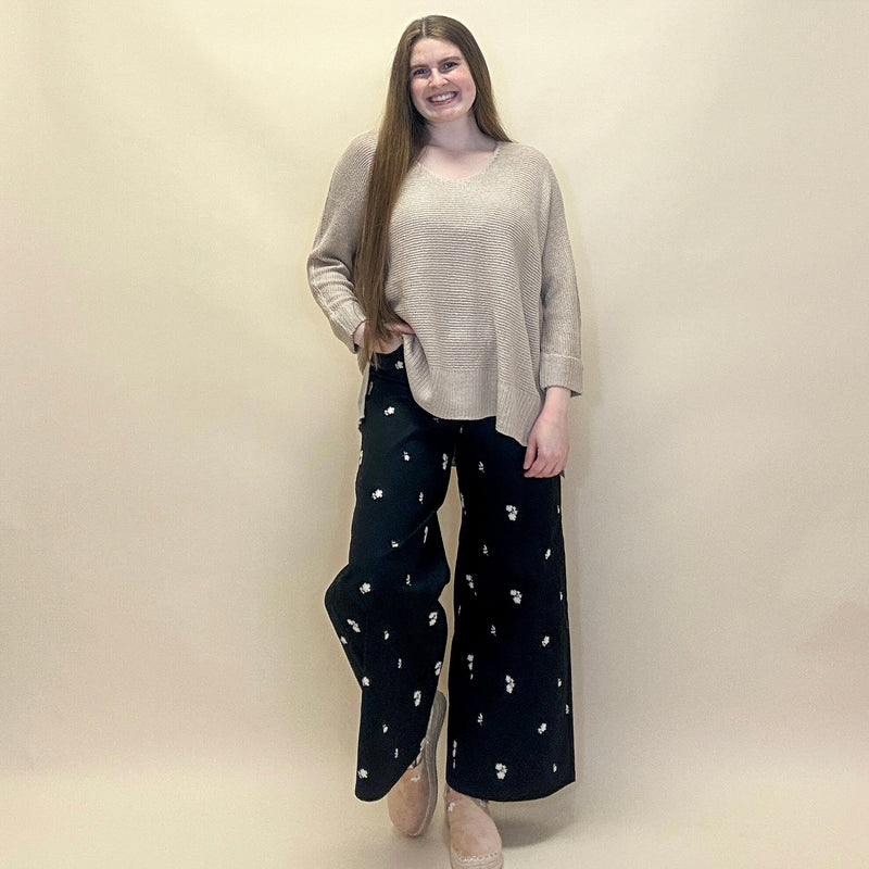 V-Neck Dolman Sleeve Sweater