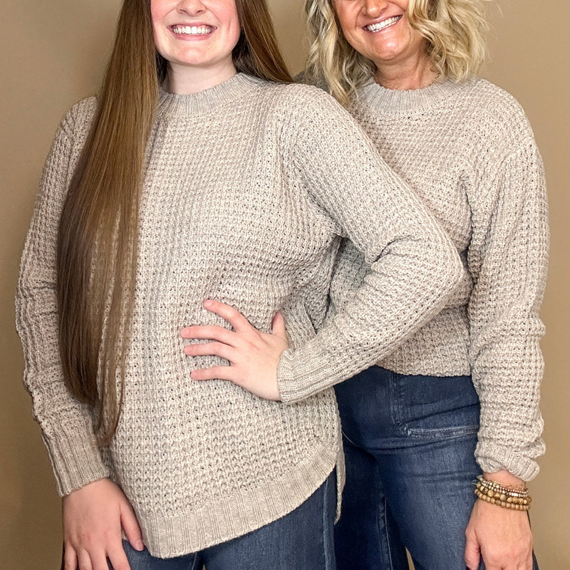 Waffle Knit Sweater