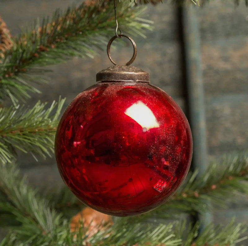 3" Red Kugel Ornament