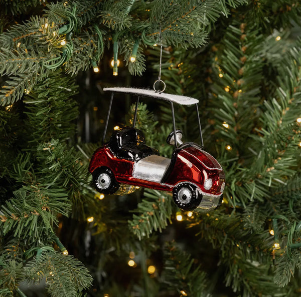 Red Golf Cart Ornament