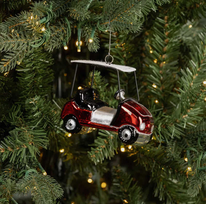 Red Golf Cart Ornament