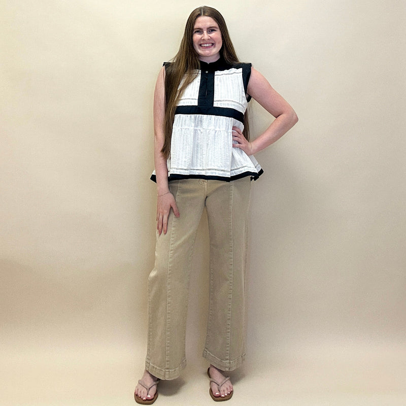 Front Seam High Rise Jeans