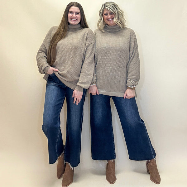 Loose Fit Turtleneck Sweater