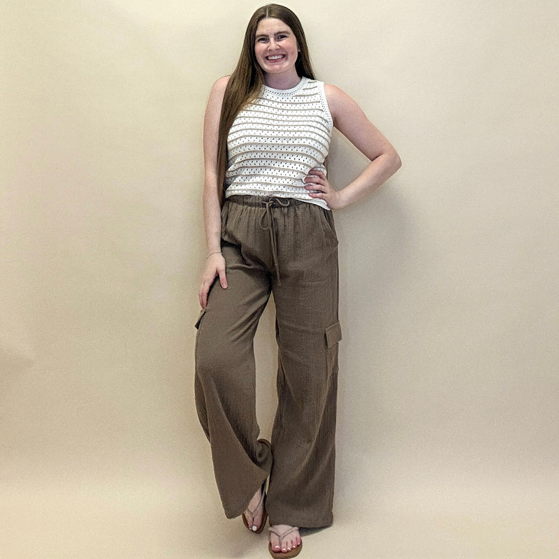 Gauze Cargo Pants