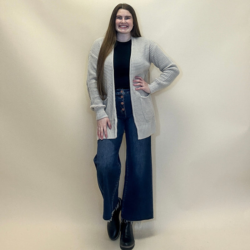 Waffle Knit Cardigan