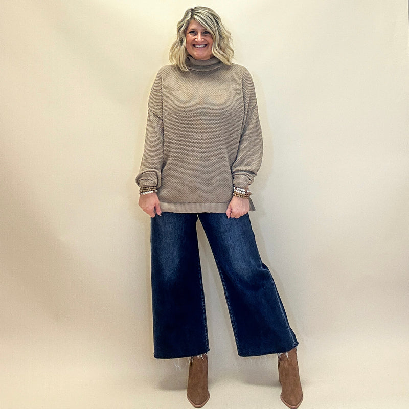 Loose Fit Turtleneck Sweater