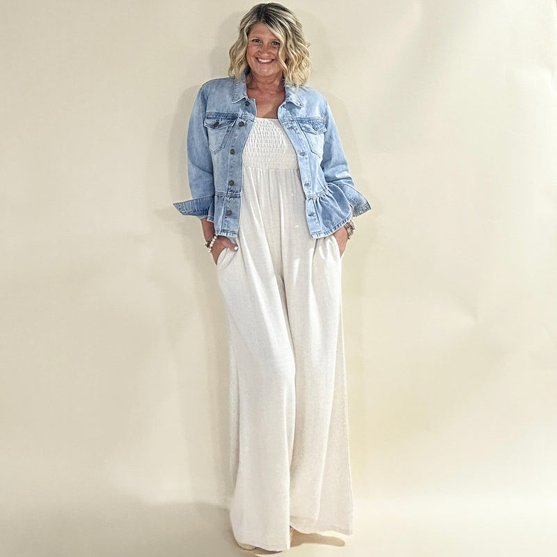 Peplum Denim Jacket