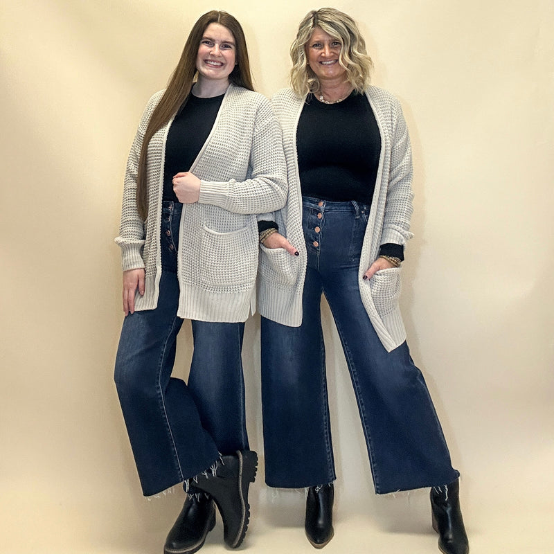Waffle Knit Cardigan