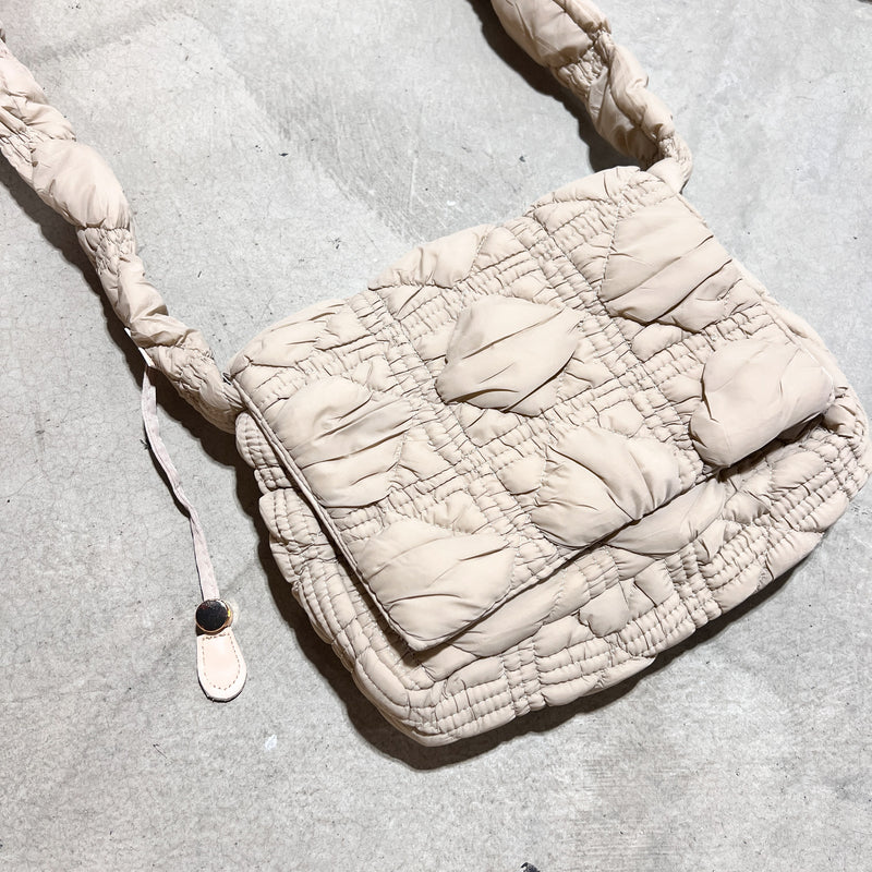 Quilted Puffer Foldover Crossbody