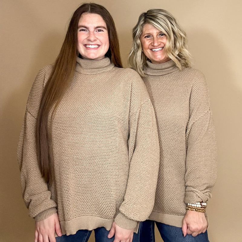 Loose Fit Turtleneck Sweater